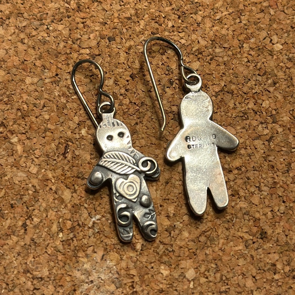 Sterling Gingerbread Earrings